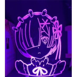 Luminária em Acrílico Re Zero 02 Rem